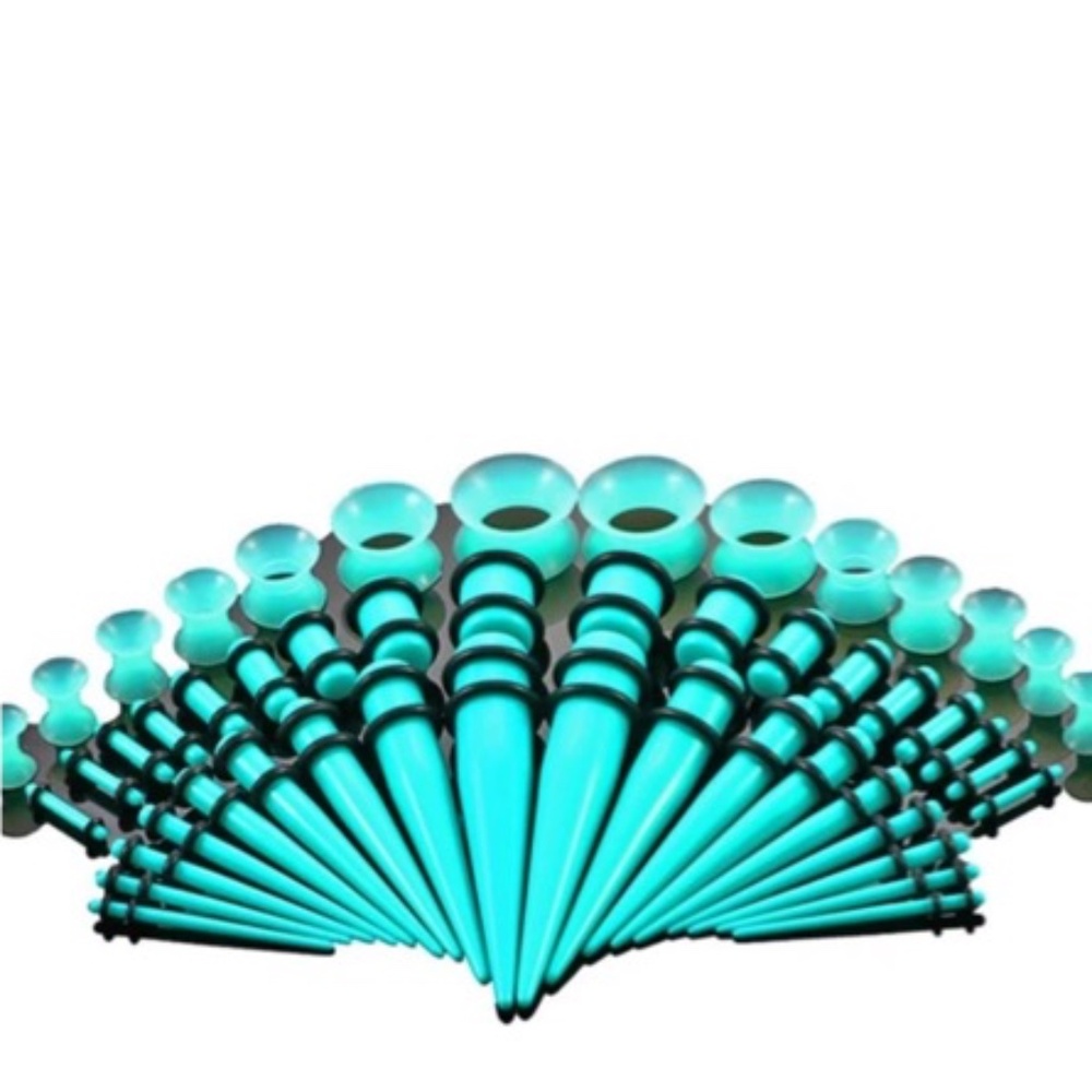 Acrylic Ear Gauge Taper and Plug Stretching Kit. Size 1.6mm-10mm